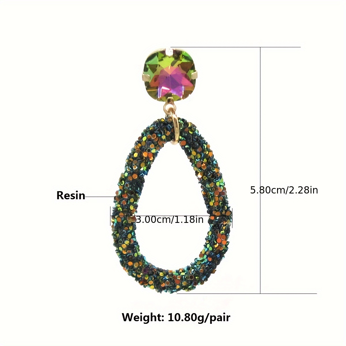 Retro Boho Rhinestone Dangle Earrings